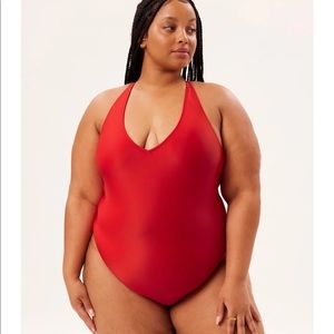 Girlfriend Collective Marina Palma Plunge One Piece